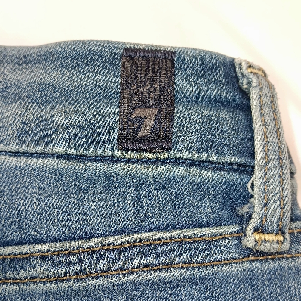 7 For All Mankind Ladies 24 Kimmie Straight Leg Designer Blue Denim Jeans, USA - Picture 8 of 12